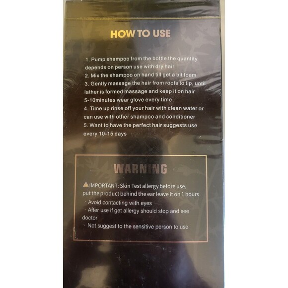 Black Hair Dye Shampoo 3 in 1 NIB - Picture 4 of 6